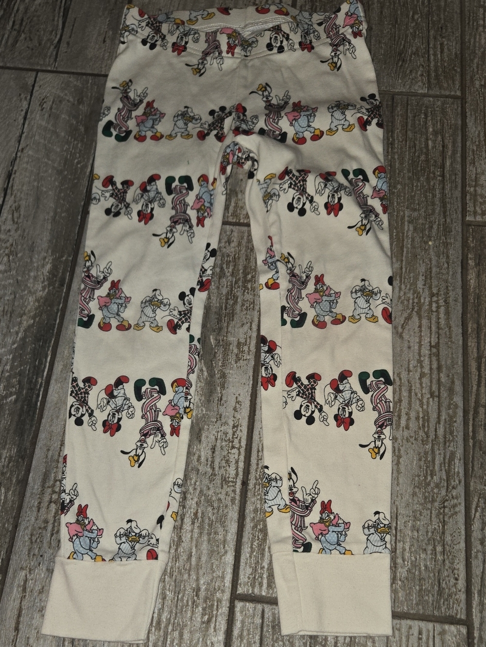 Disney Cream Leggings with Classic Character Print